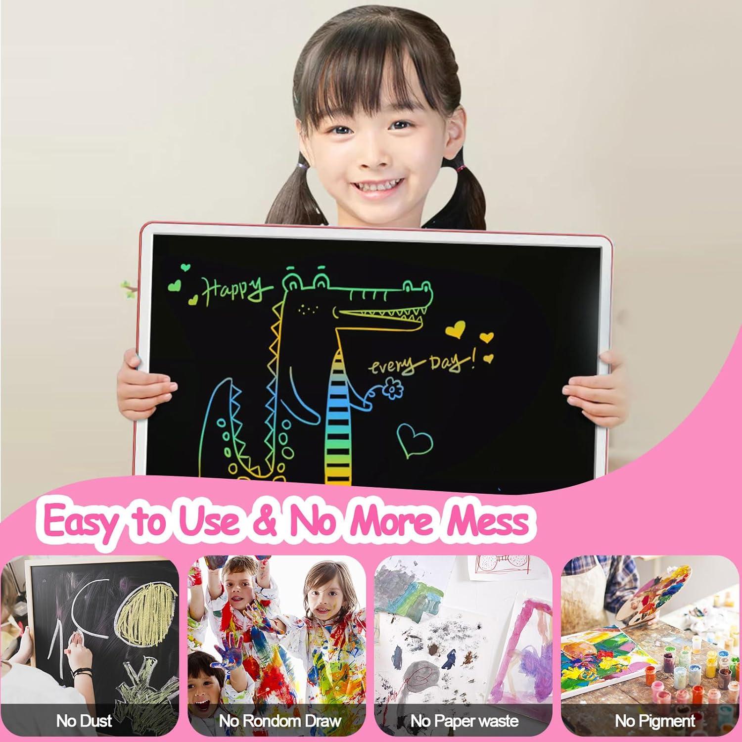 Tableta de Escritura LCD ienRon 15" Rosa para Niños