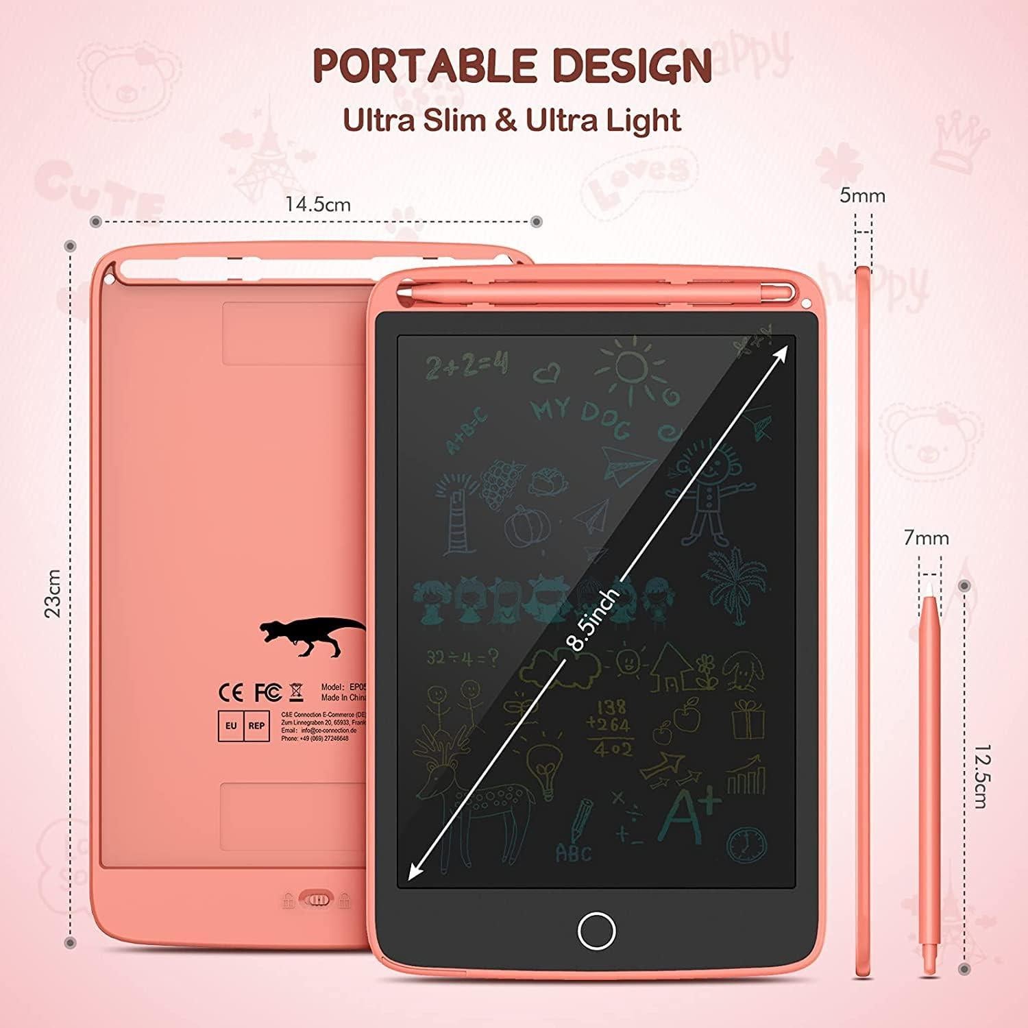 Tableta de Escritura LCD TECJOE 2 Pack 8.5" Niños Azul/Rosa