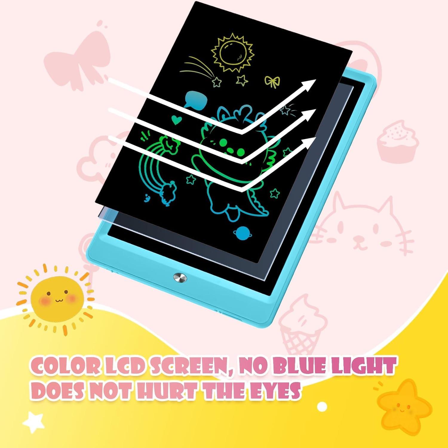 EooCoo Tableta de Escritura LCD 10" para Niños Azul