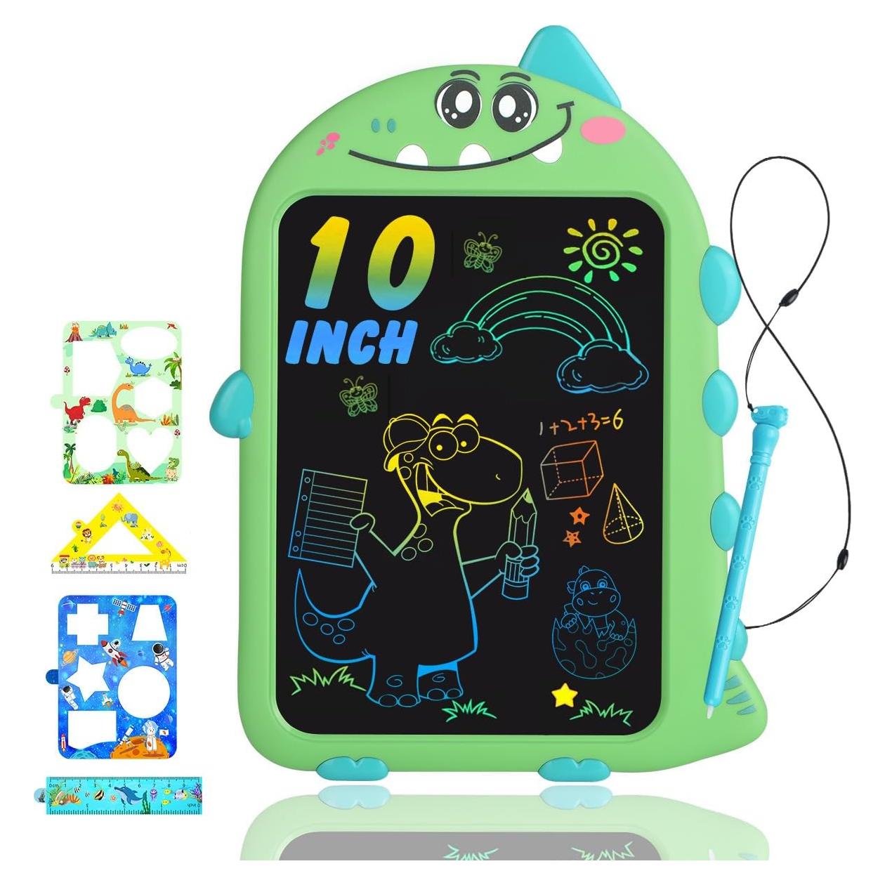 Tableta de Escritura LCD Surekuo 20x28 cm Dinosaurios Verde