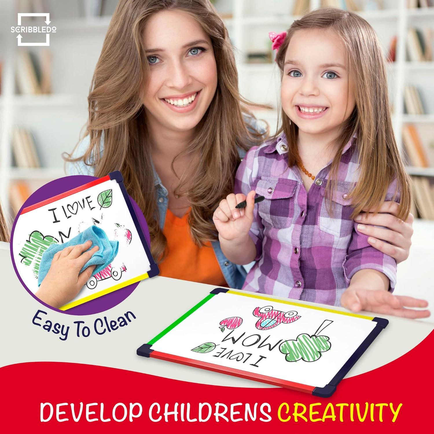 SCRIBBLEDO Juego de 5 Tableros Blancos Magnéticos 30x22 cm