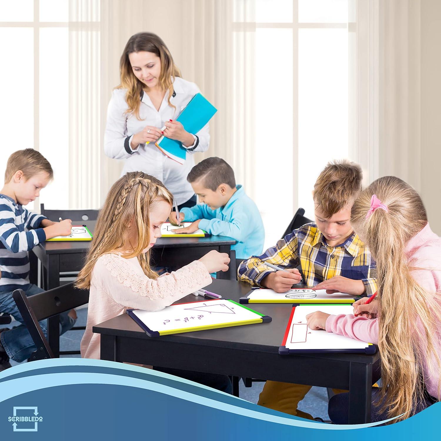 SCRIBBLEDO Juego de 5 Tableros Blancos Magnéticos 30x22 cm