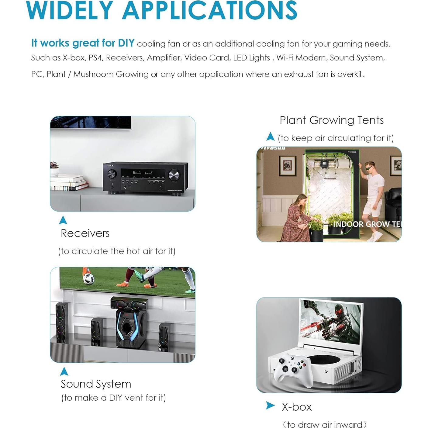 Ventilador 120mm Qirssyn AC con Controlador de Velocidad