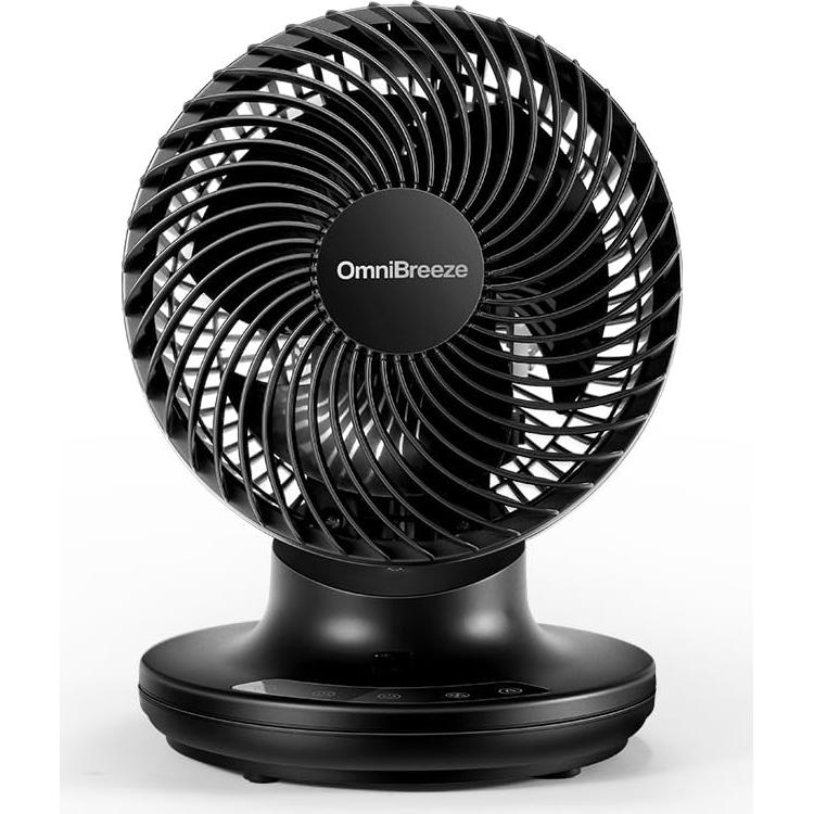Omnibreeze 6 inch Air Circulator Fan, Black, FC15-23TR
