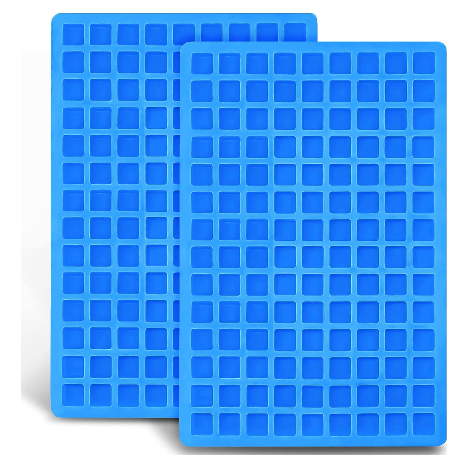 Anaeat 126-Cavity Square Silicone Candy Mold, 2 Pack Non-stick Mini Silicone Chocolate Mold for Homemade Caramels, Jelly, Gummy, Ice Cube, Truffles, Pralines & Ganache - Flexible & Easy to Release