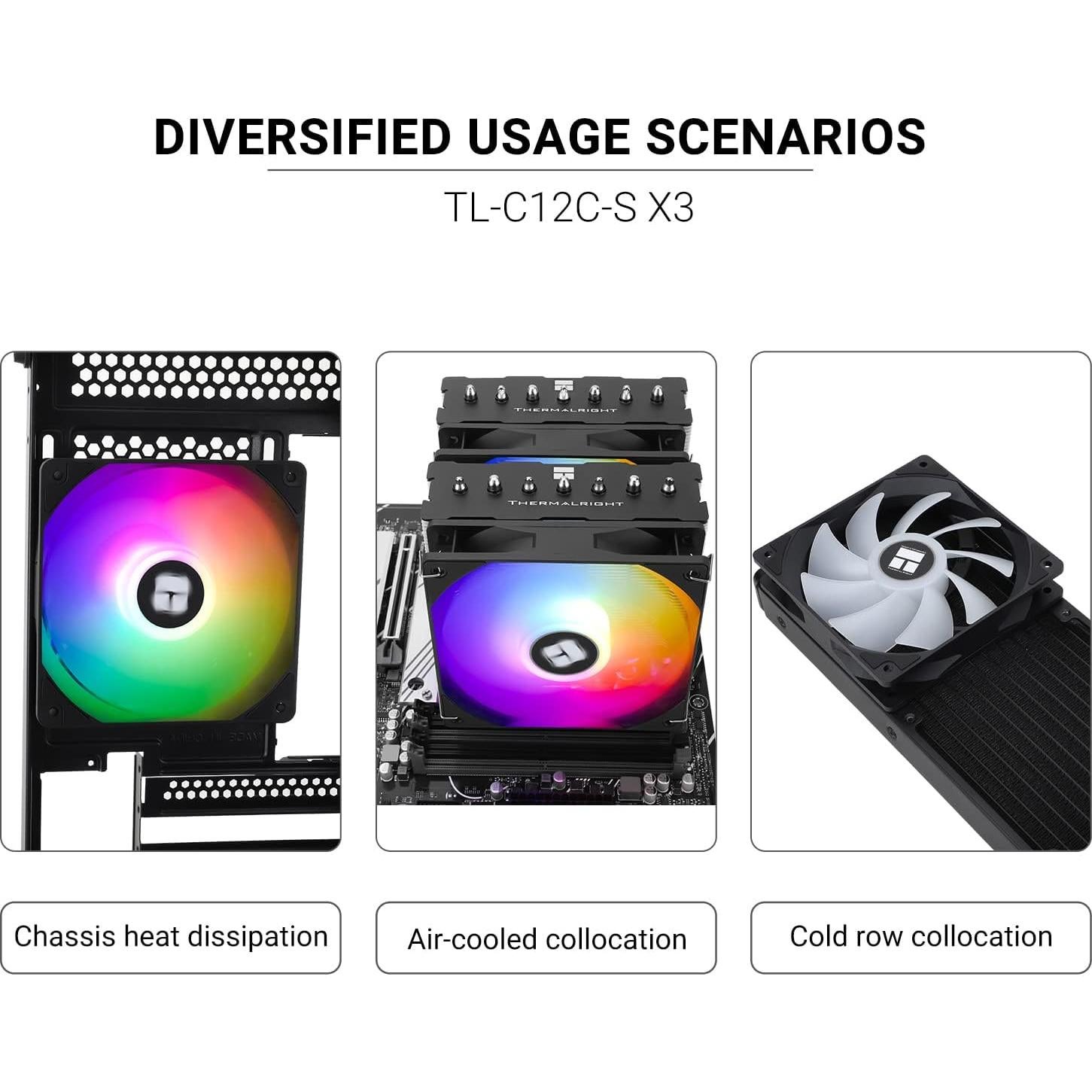 Ventilador de CPU Thermalright TL-C12C-S X3 120mm ARGB