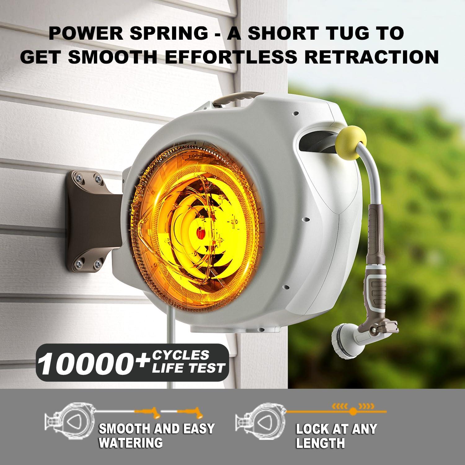 Carrete de Manguera Retráctil AQUAZILLA 22.86 m Montaje Pared