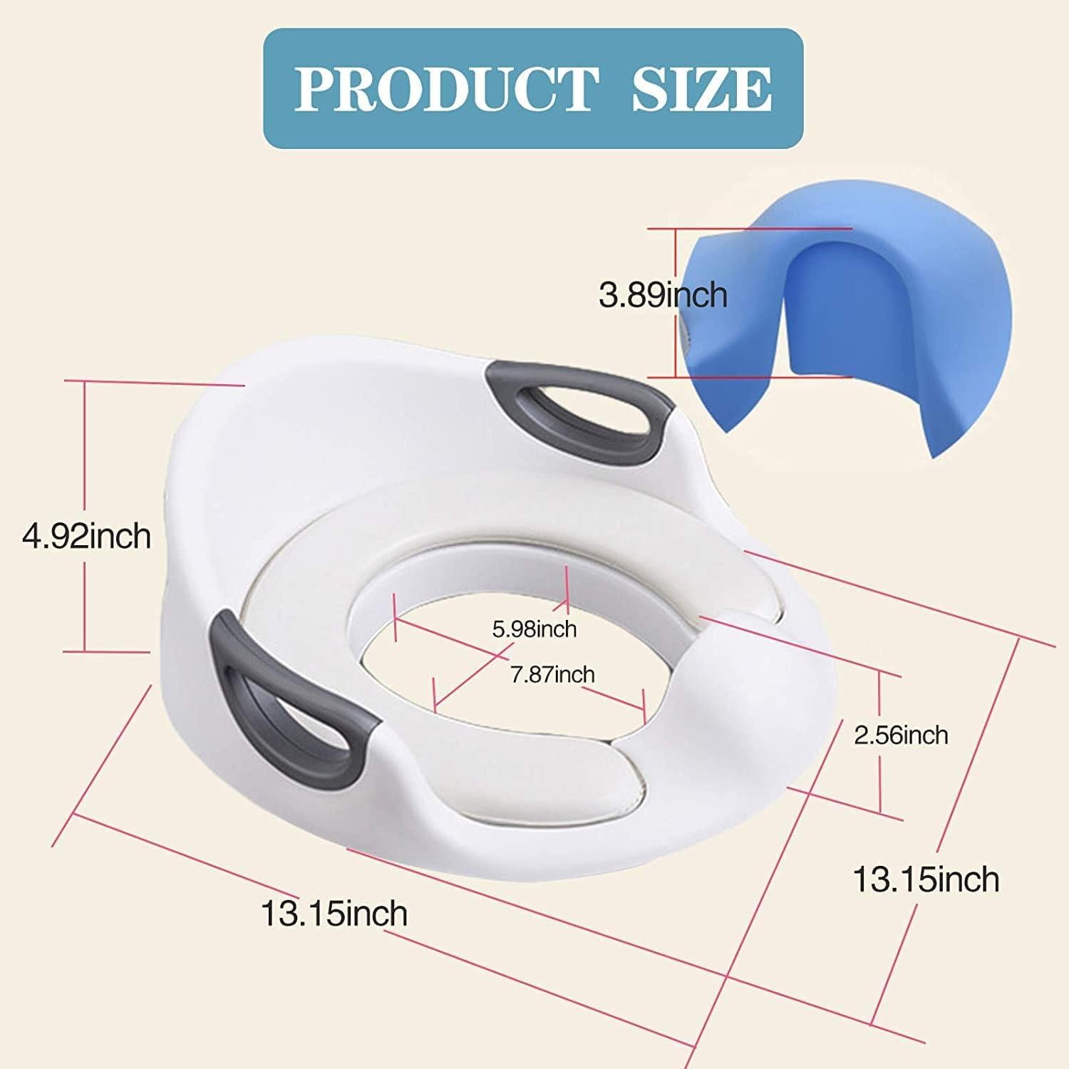 Asiento de Entrenamiento para Baño VIBOE Blanco con Cojín Suave