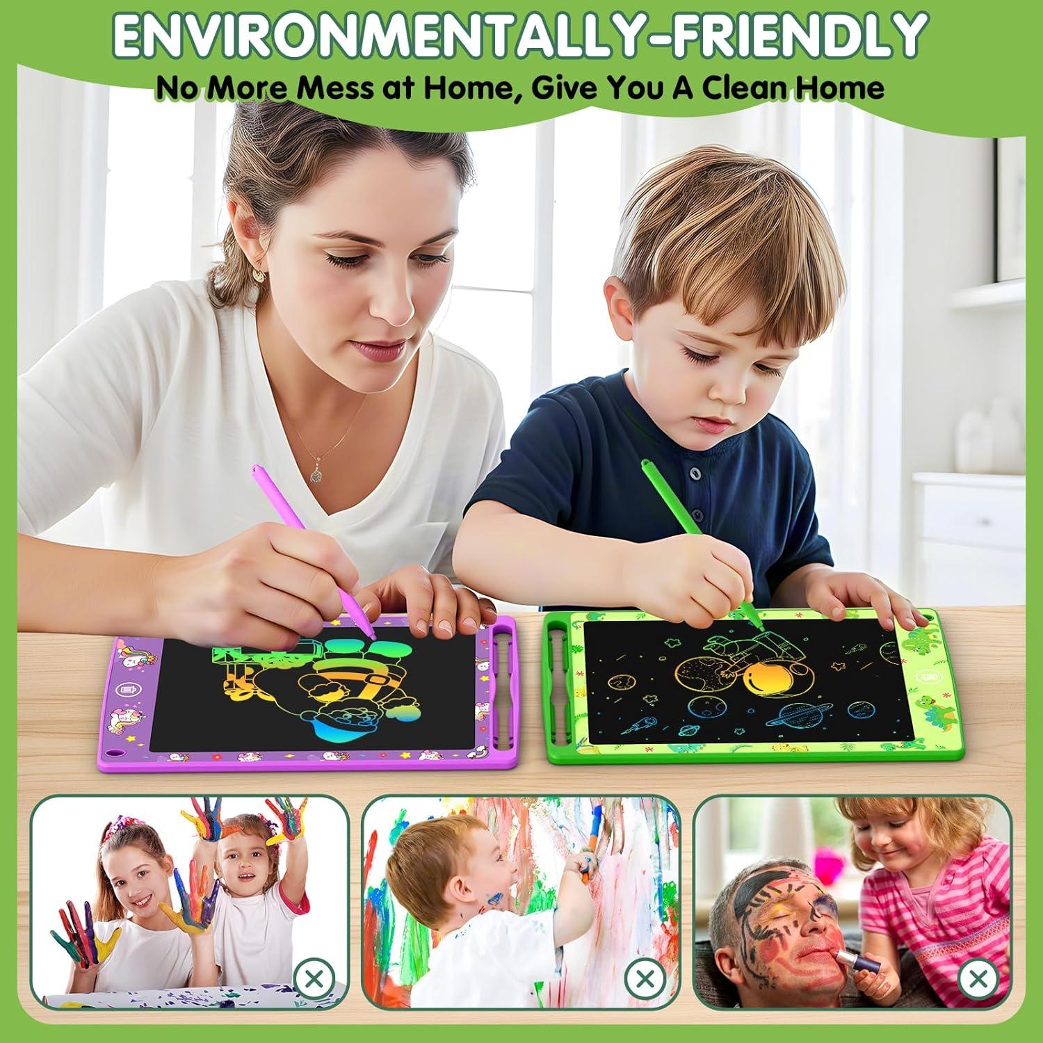 Paquete de 4 Tabletas de Escritura LCD MOOWALIS 8.5" Coloridas