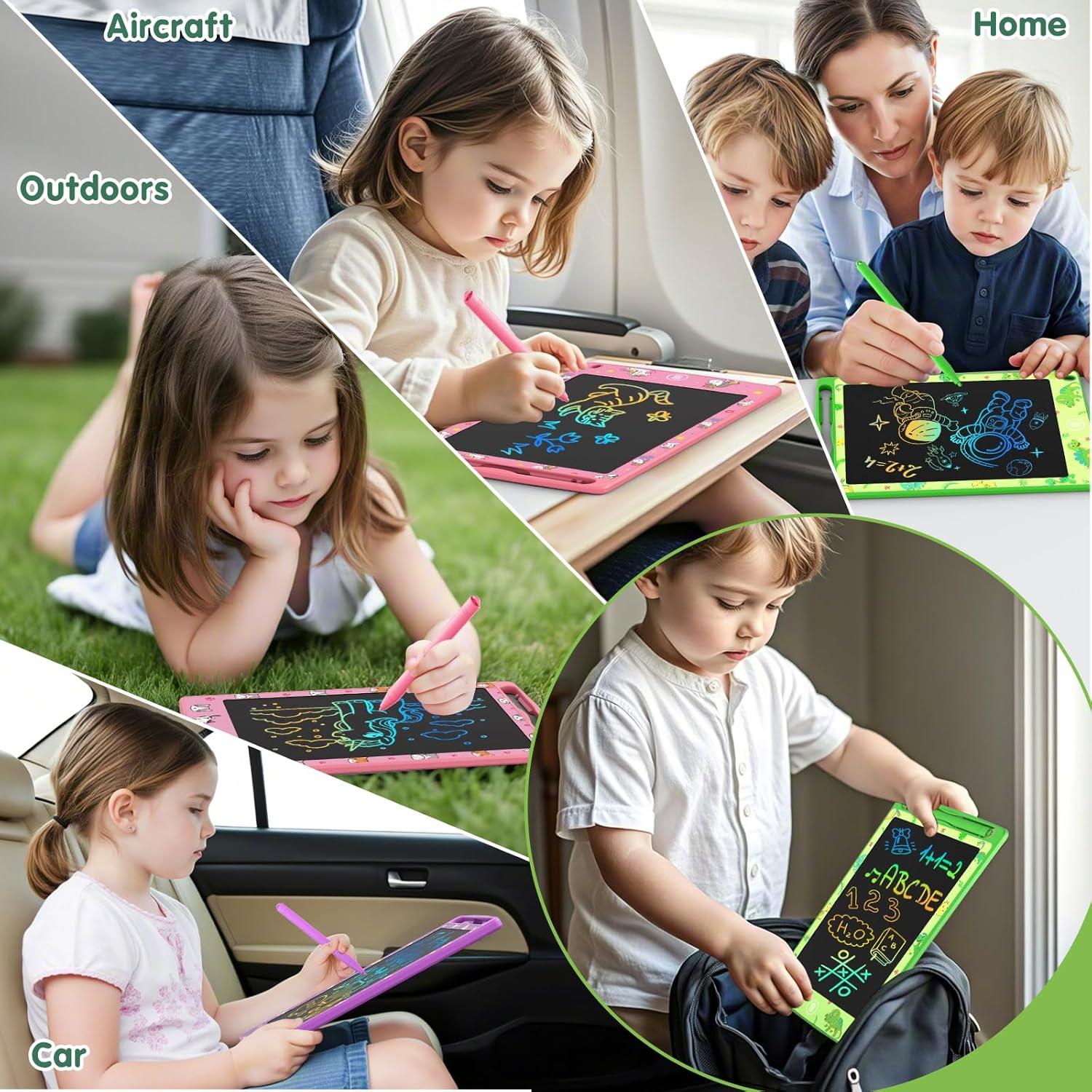 Paquete de 4 Tabletas de Escritura LCD MOOWALIS 8.5" Coloridas