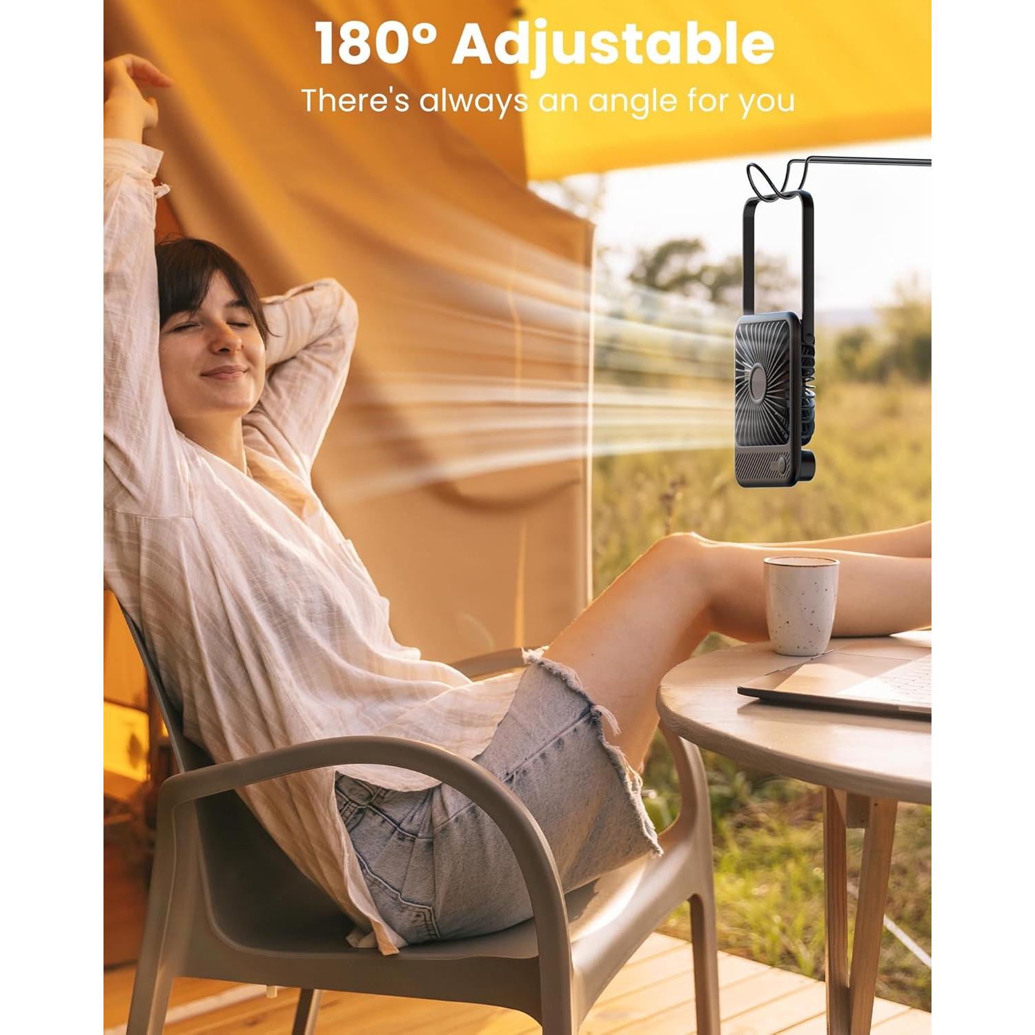 Ventilador de Escritorio Koonie 5" Silencioso 2000mAh USB