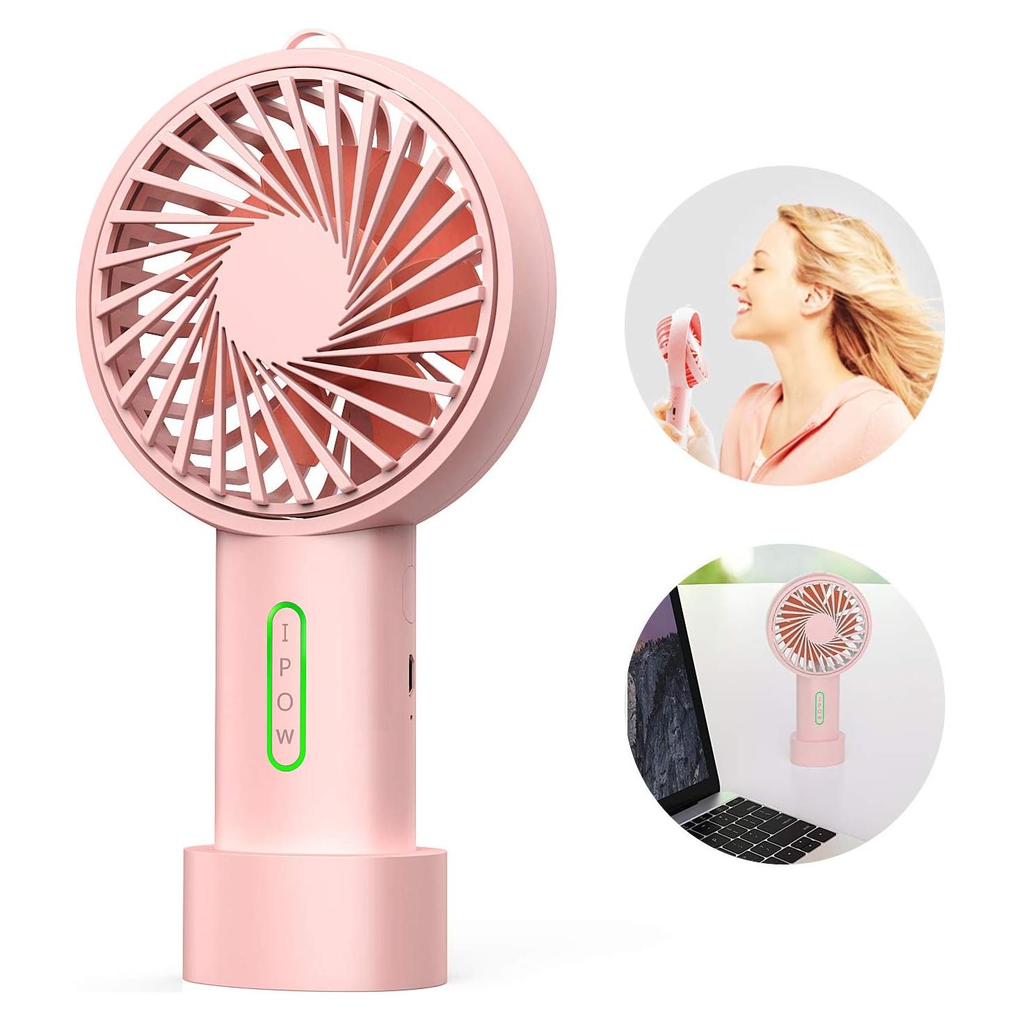 Ventilador Personal Portátil IPOW Mini 3 Velocidades Rosa
