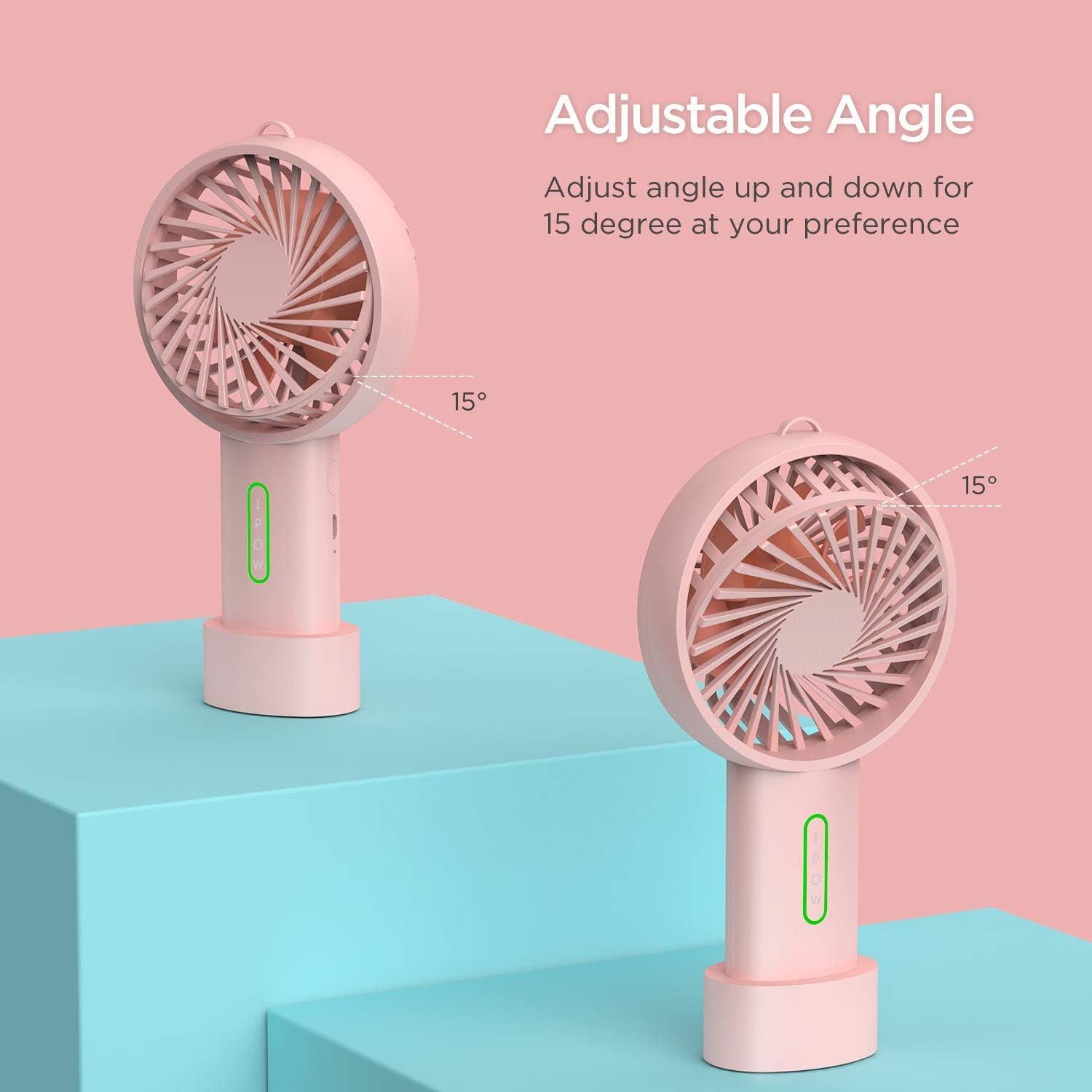 Ventilador Personal Portátil IPOW Mini 3 Velocidades Rosa