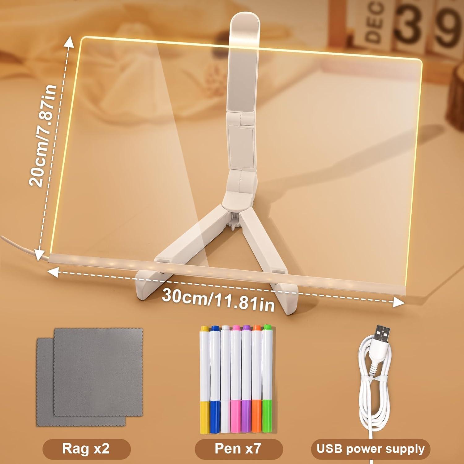 Tablero de Borrado en Seco LED Mouzakon 30x20 cm 7 Colores