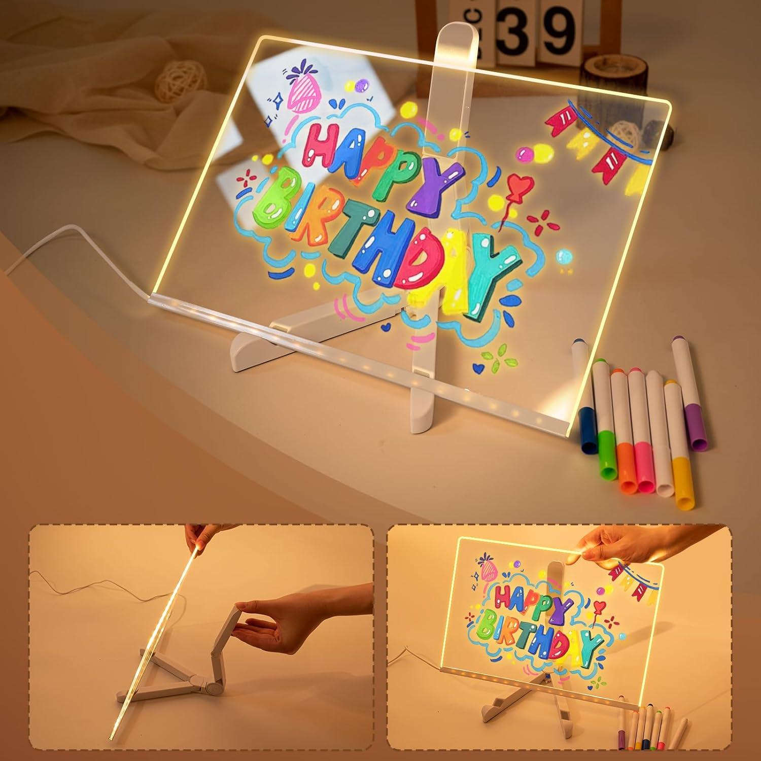 Tablero de Borrado en Seco LED Mouzakon 30x20 cm 7 Colores