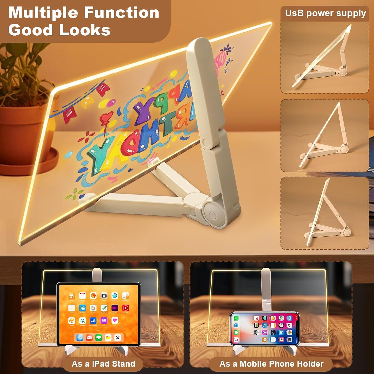 Tablero de Borrado en Seco LED Mouzakon 30x20 cm 7 Colores