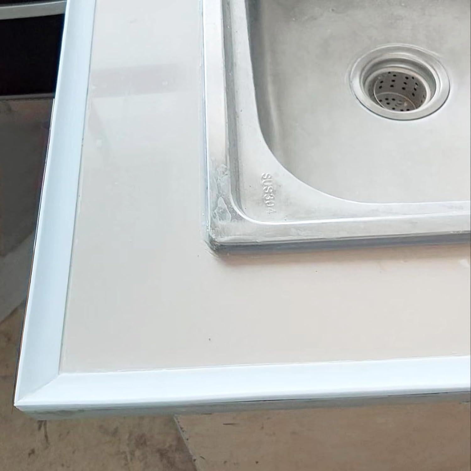 Umbral de Ducha de Silicona WSIWZAI 1 Metro Blanco