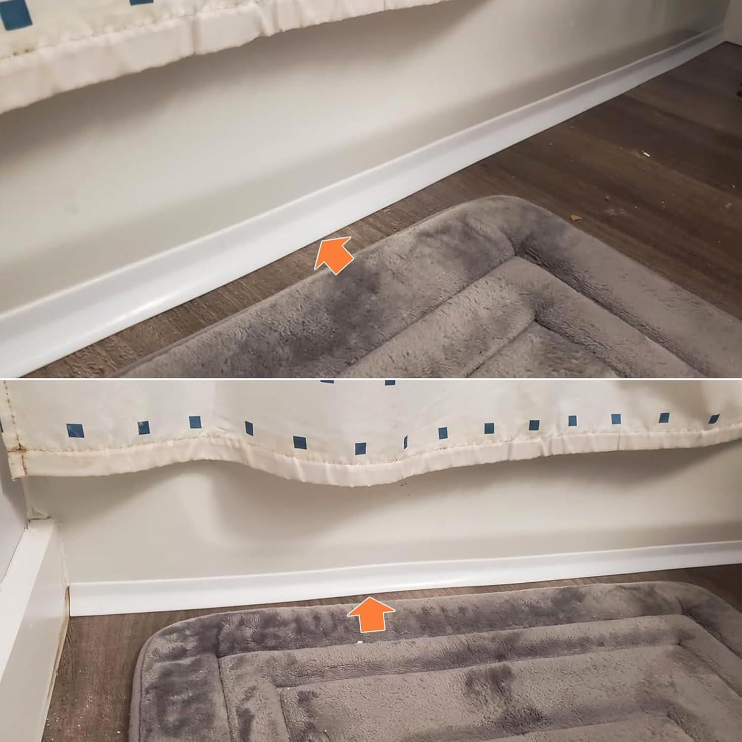 Umbral de Ducha de Silicona WSIWZAI 1 Metro Blanco