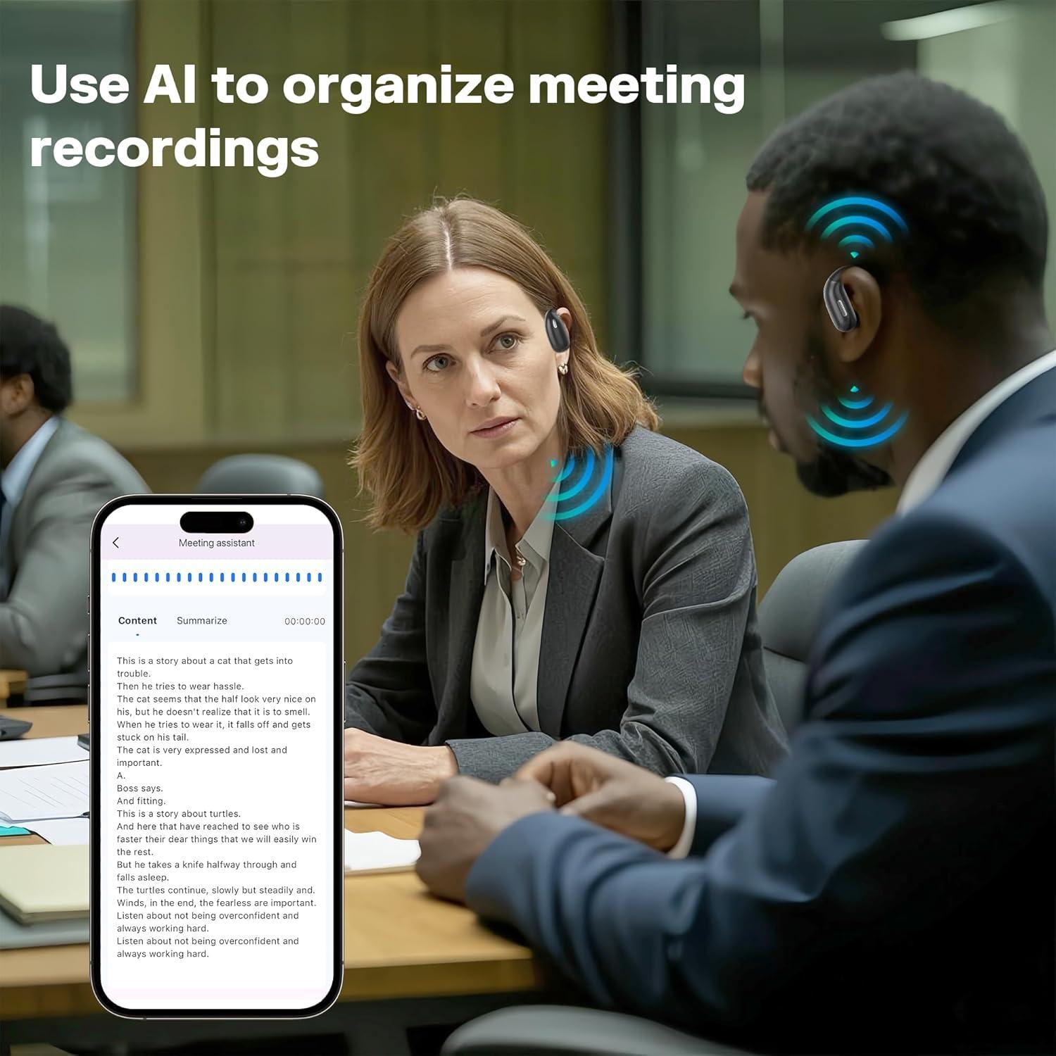 Auriculares de Traducción AI BoundlessMoutain Negro 147 Idiomas