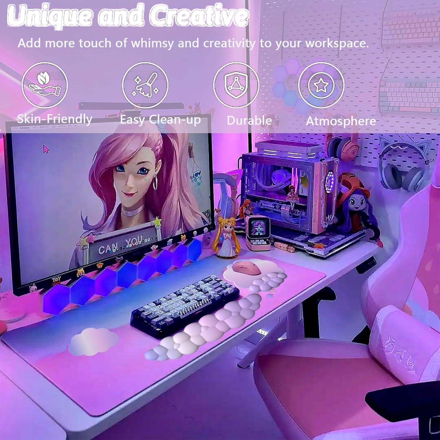 Reposamuñecas Ergonómico wfcy Nube Morado 3 Piezas