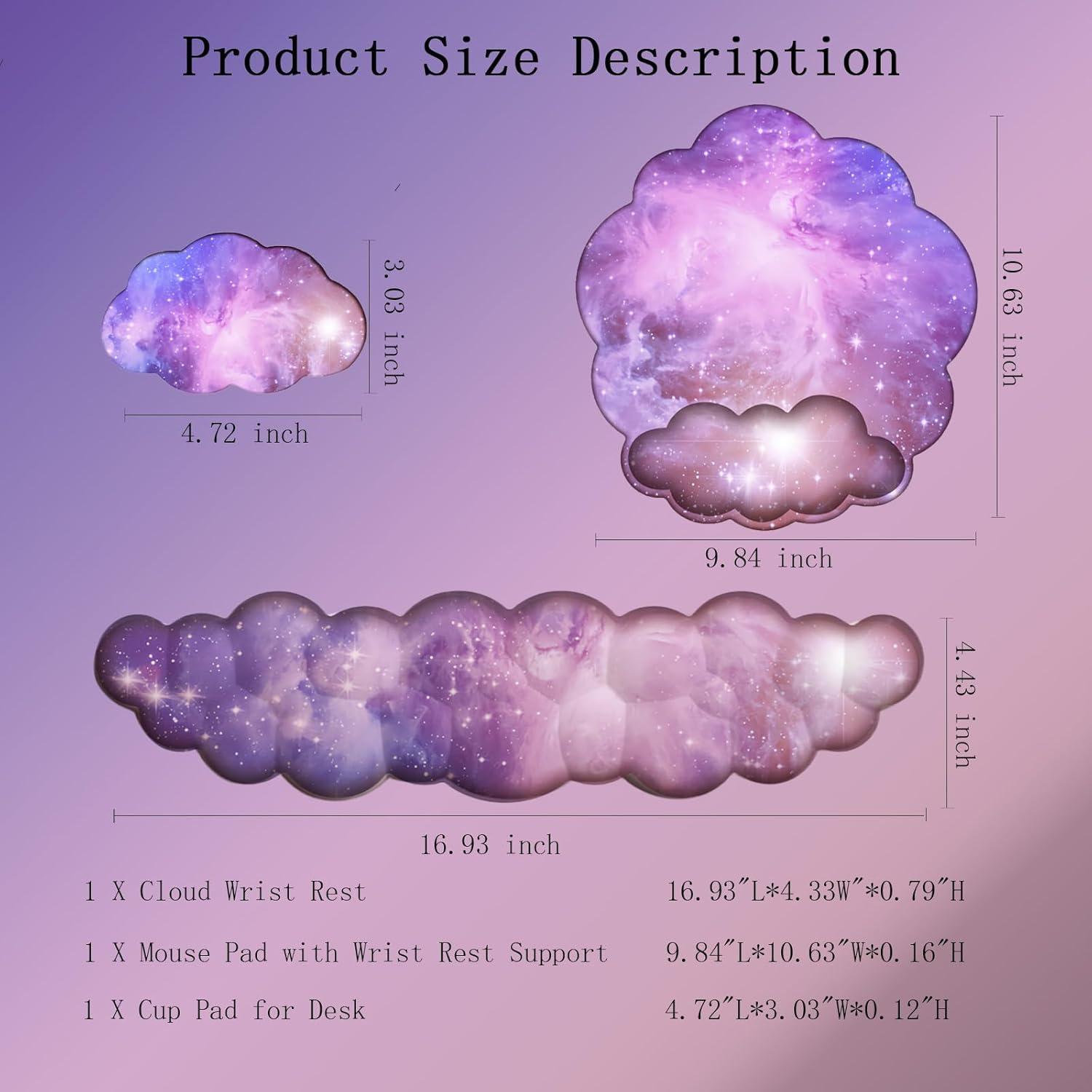 Reposamuñecas Ergonómico Galaxia wfcy con Alfombrilla 3pcs