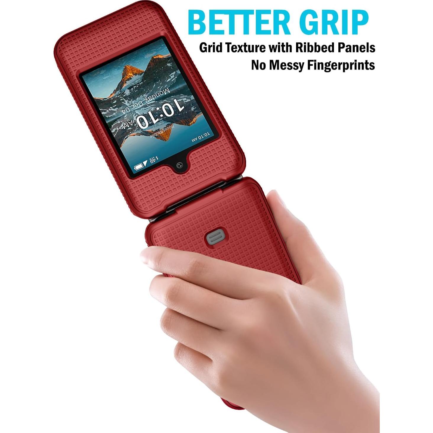 Funda Plegable Nakedcellphone para Iris Easy Flip - Rojo