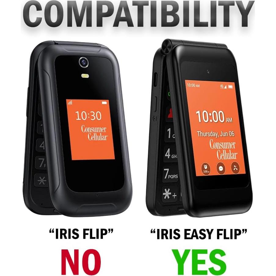 Funda Plegable Nakedcellphone para Iris Easy Flip - Rojo