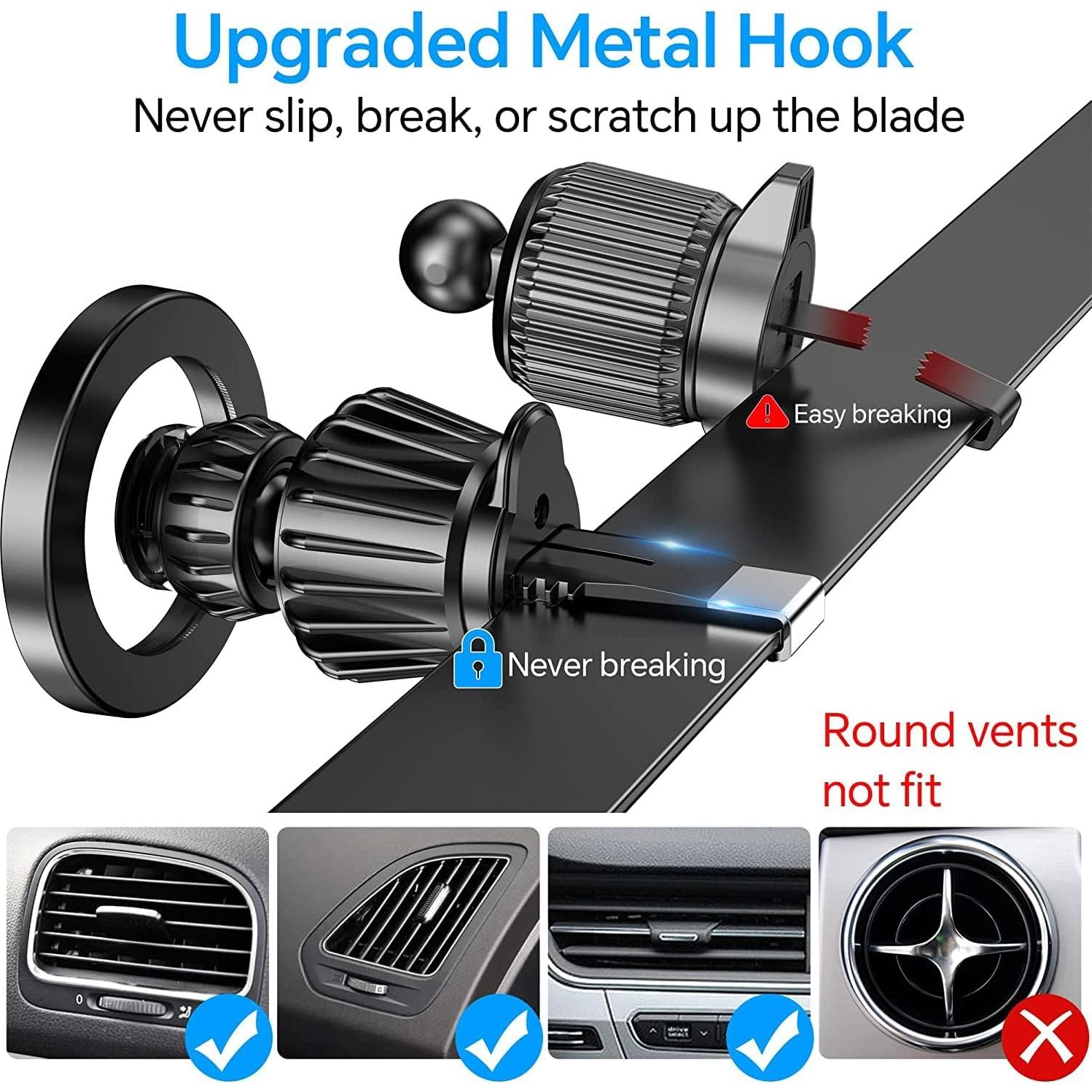 Soporte de Coche MagSafe Coolpow Ajustable 360° Negro