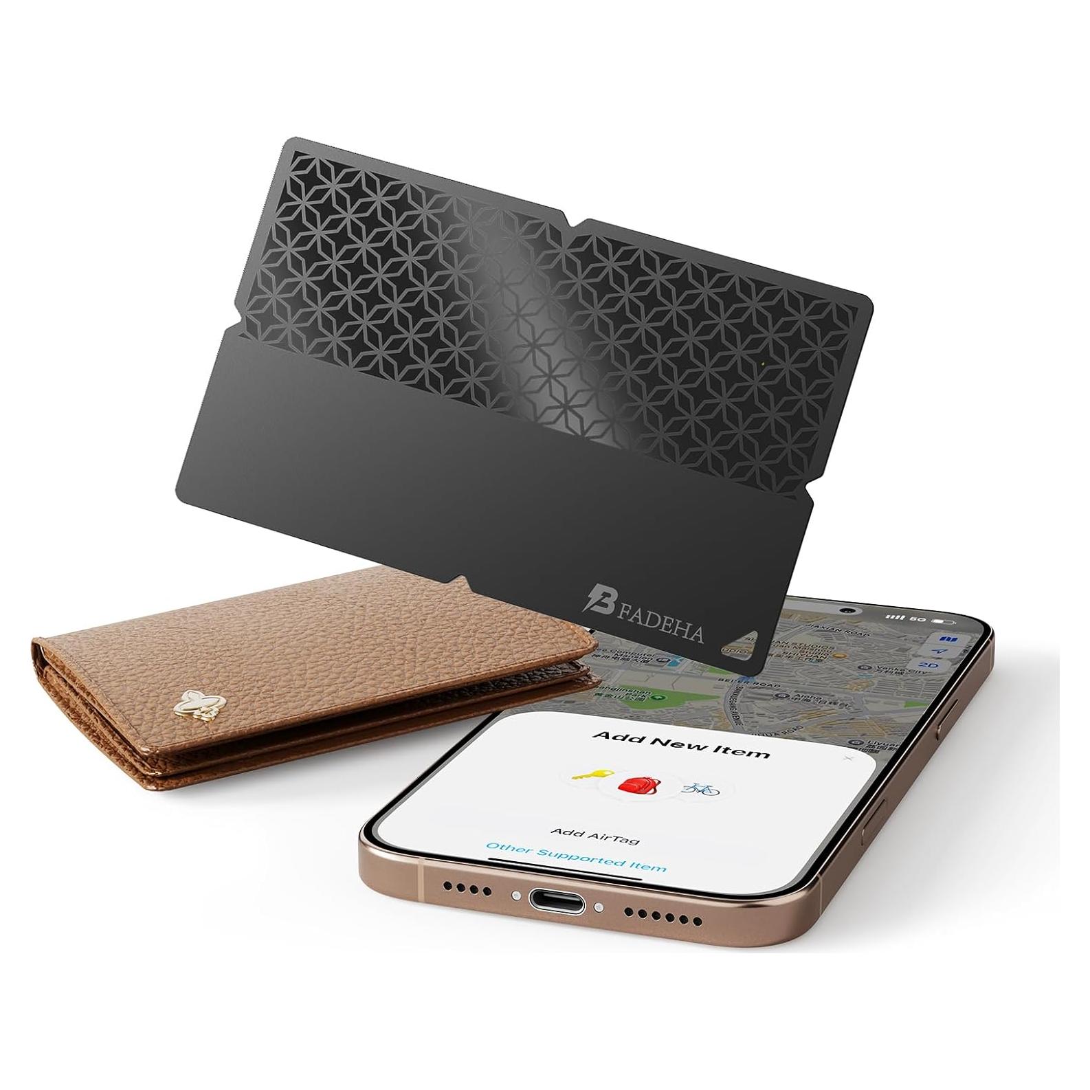 [Apple MFi Certified] Air-Tags (iOS Only) Bluetooth Tracker with Apple Find My, iPhone Smart Card Wallet Finder GPS Tracker, 5-10 Years Battery, Keys Finder and Item Locator for Keys, Bags, Passport