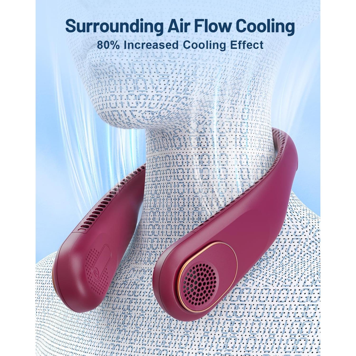 Ventilador de Cuello Portátil SWEETFULL 360° Recargable USB