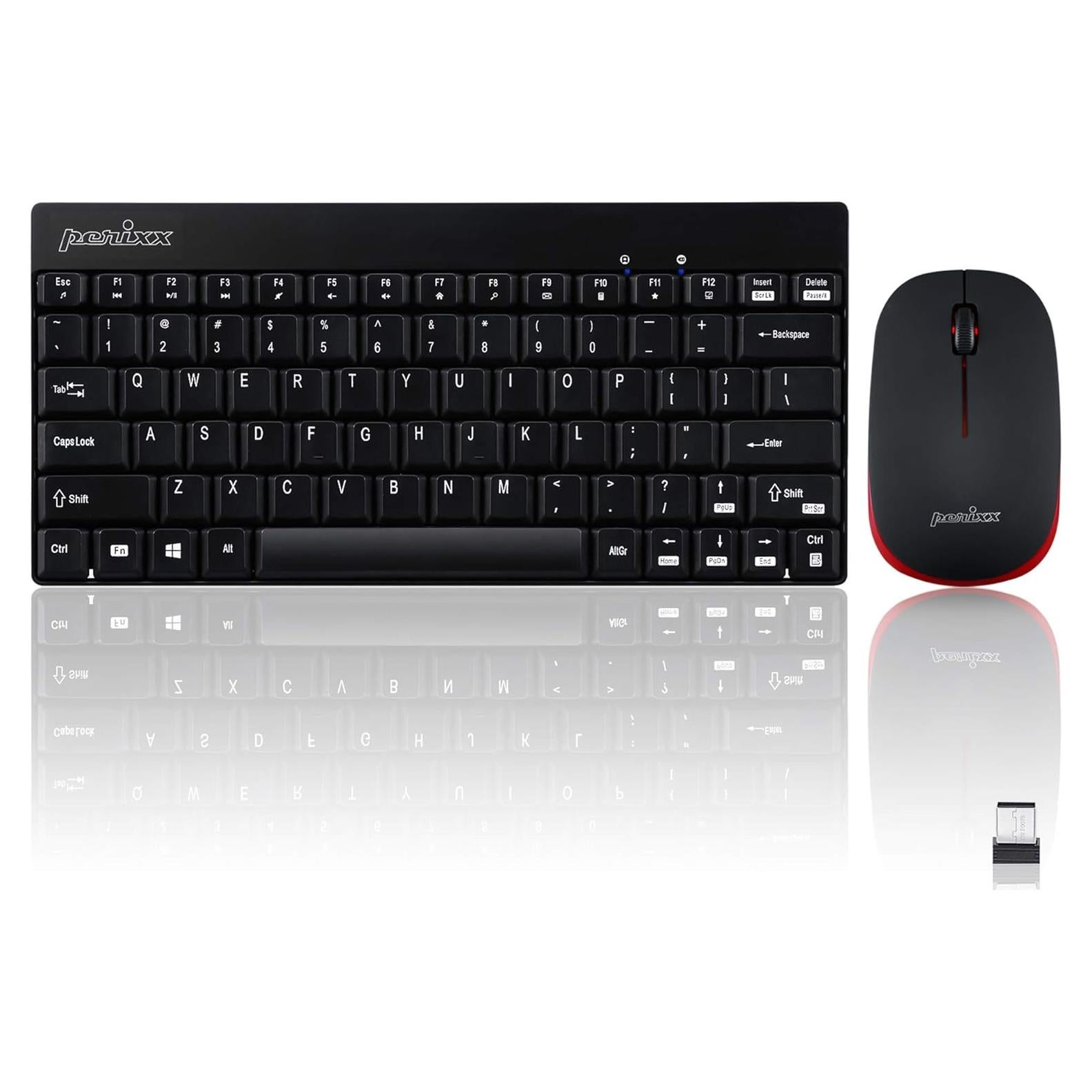 Teclado y Ratón Inalámbricos Perixx PERIDUO-712B Negro