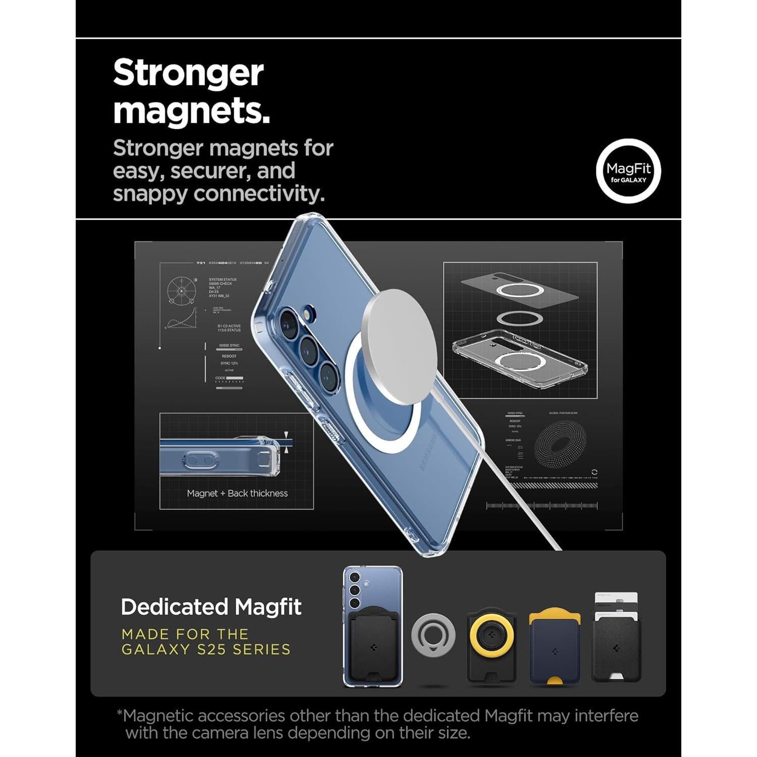 Funda Spigen Ultra Hybrid MagFit para Galaxy S25 - Blanco