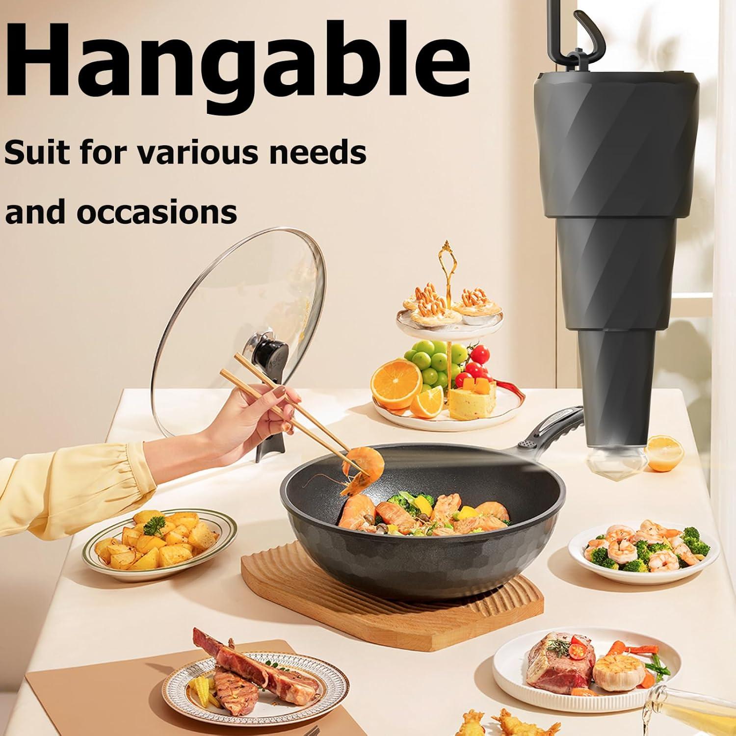 Ventilador Portátil RUN HELIX para Comida Ajustable Negro