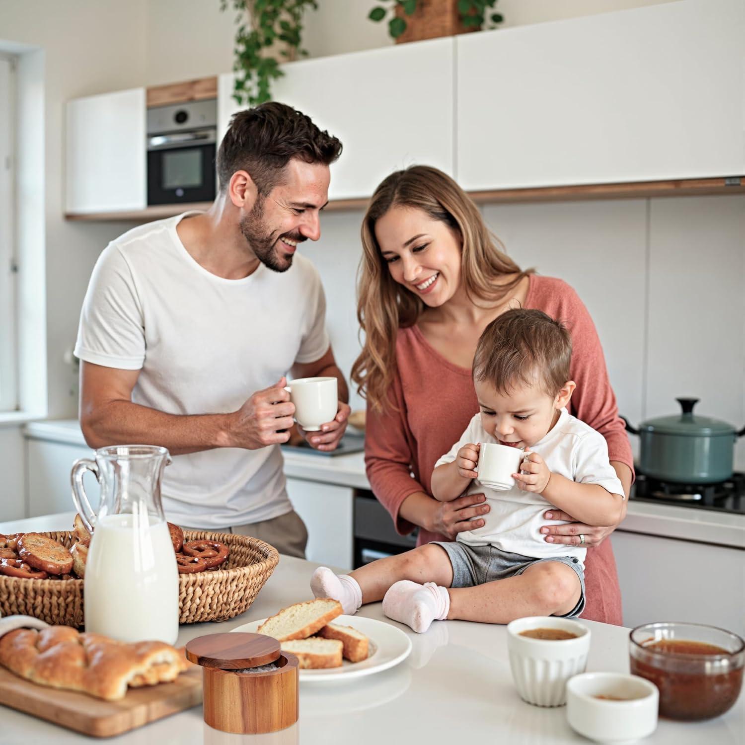 Cajón de Sal de Acacia Demigo 255g con Tapa Giratoria