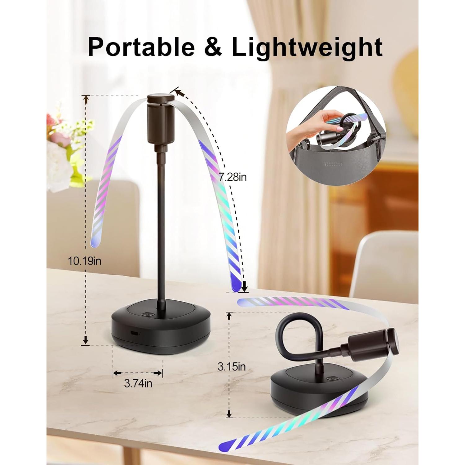 Ventilador de Mesa Edvision KW35 Recargable 2000mAh Flexible