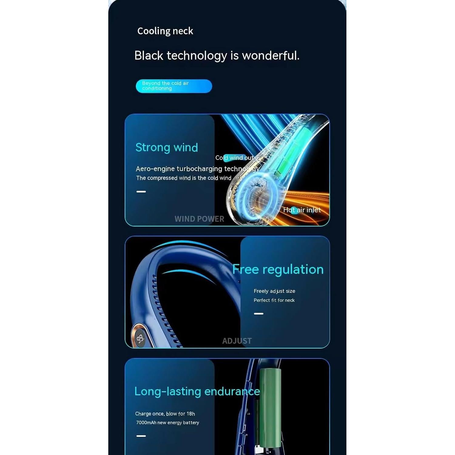 Ventilador de Cuello Hot Mess Or Be Cool 18000mAh Blanco