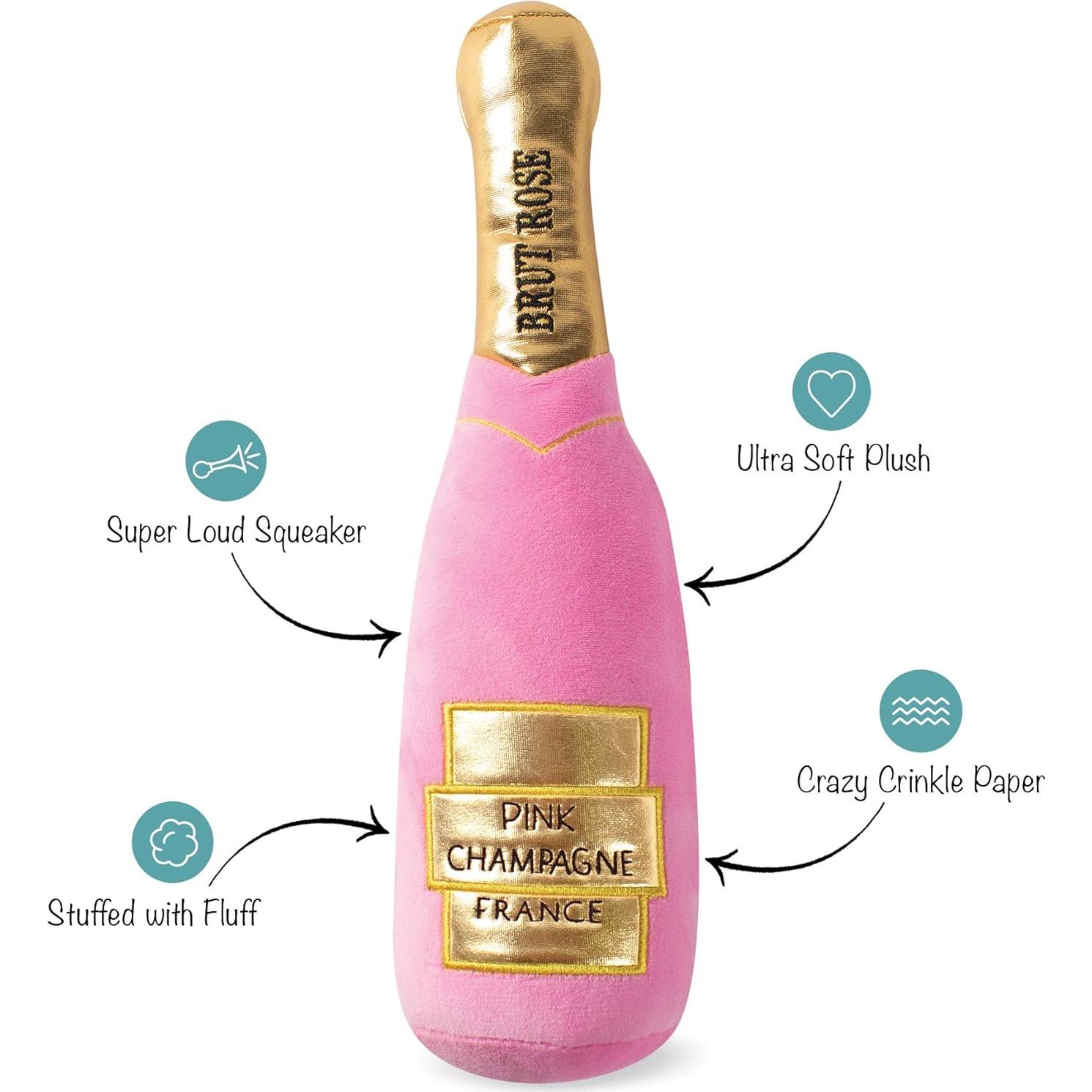 Juguete para Perros Fringe Studio Peluche Champán Brut Rosa