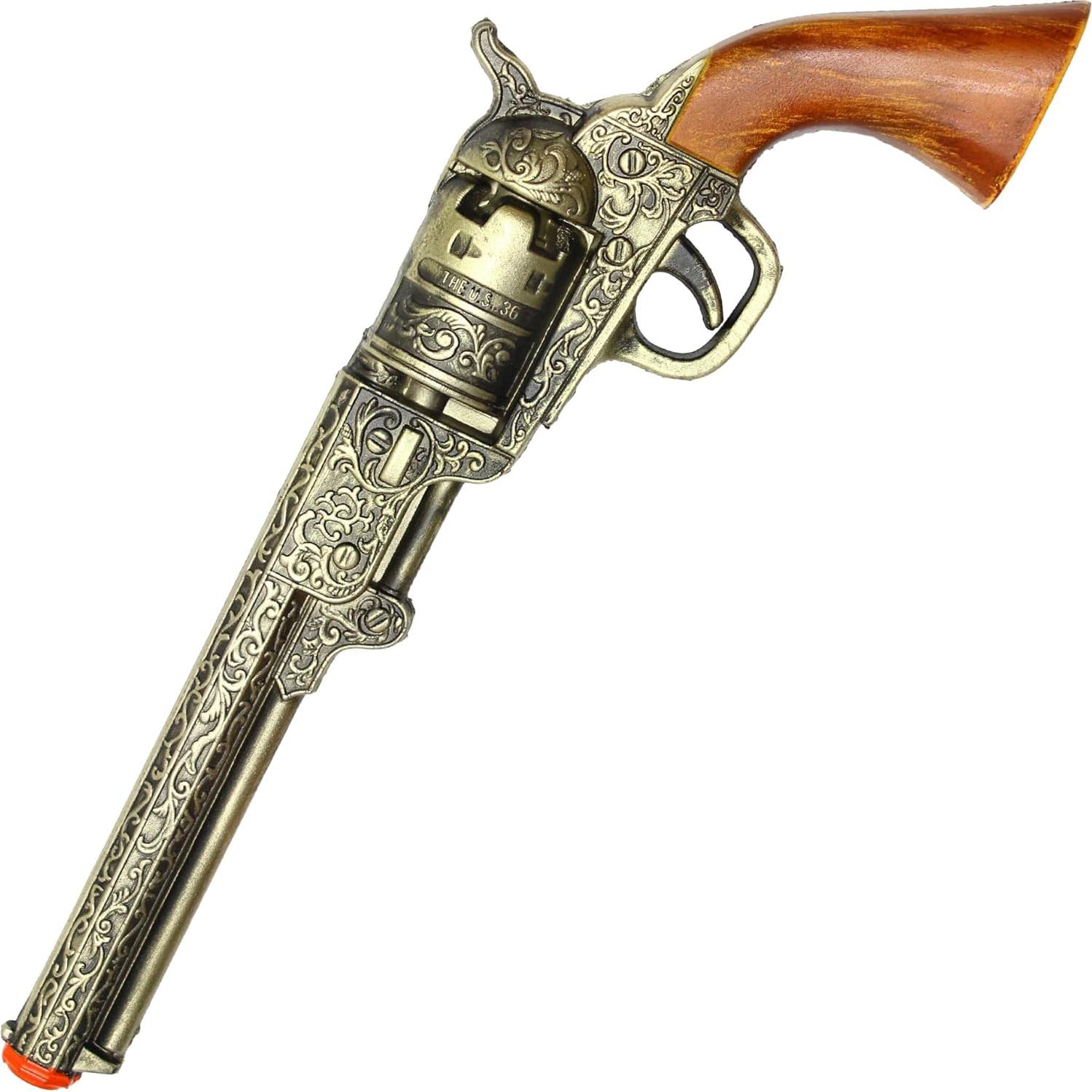 Revólver Decorativo de Espuma LALAPORT SMB-110 33 cm Oro