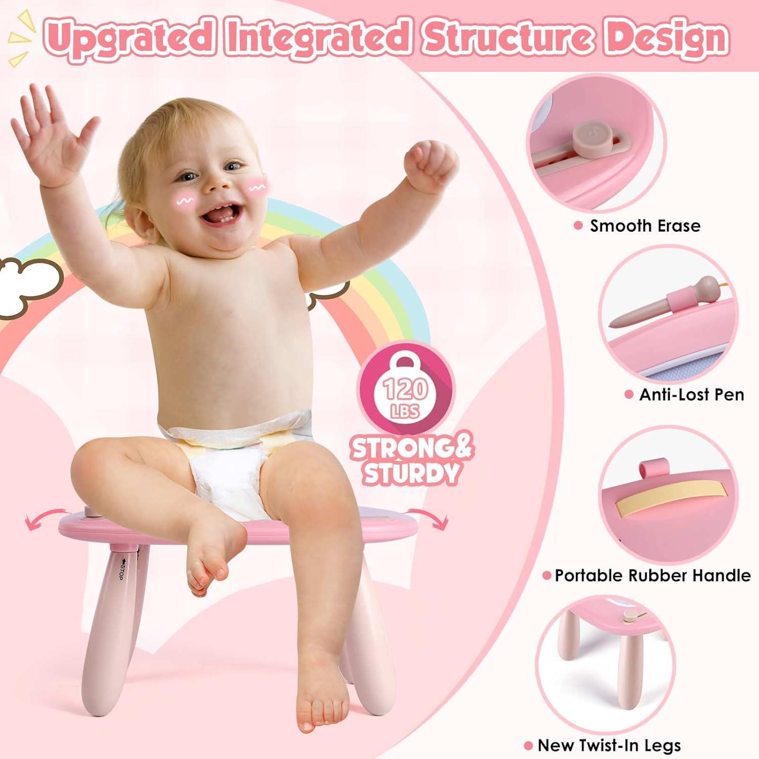 Pizarra Magnética Smasiagon para Niños 1-3 Años Rosa