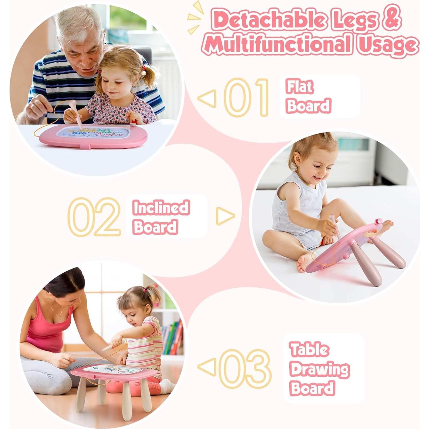 Pizarra Magnética Smasiagon para Niños 1-3 Años Rosa