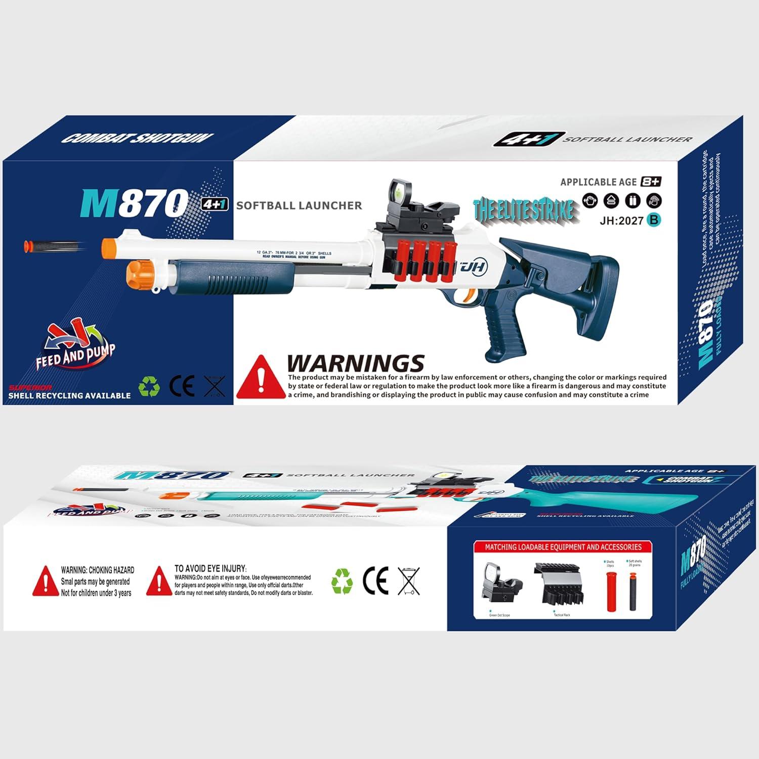 Pistola de Juguete Blaster de Espuma Ouzhimanxing 76 cm Azul