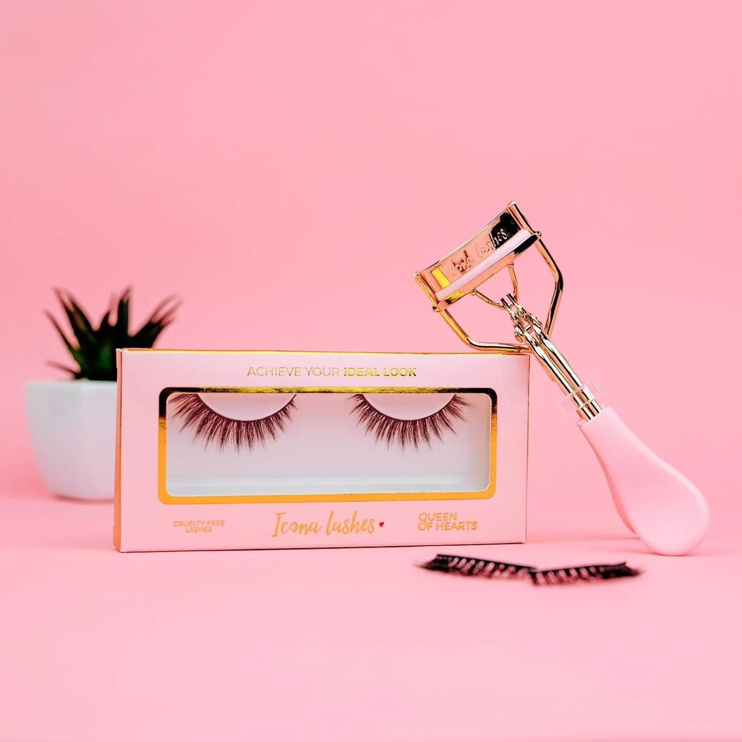 Rizador de Pestañas Icona Lashes Oro 24K con Almohadillas