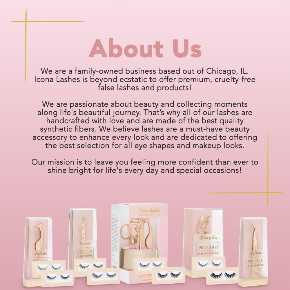 Rizador de Pestañas Icona Lashes Oro 24K con Almohadillas