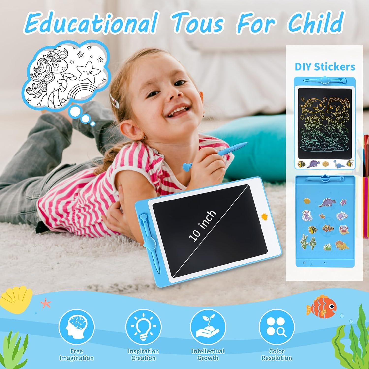 Tabla de Escritura LCD Bornfair 10 cm Azul Portátil Educativa
