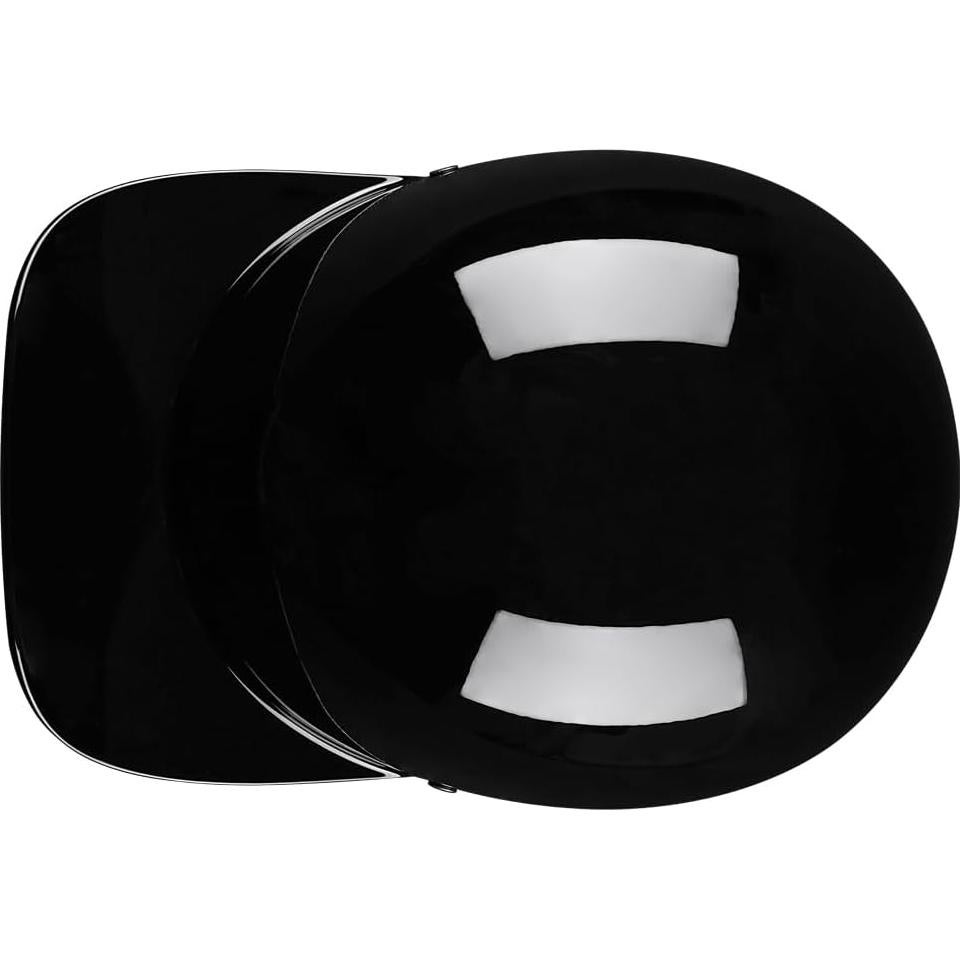 Casco de Motocicleta Woljay Jr108 Retro Negro Brillante Mediano