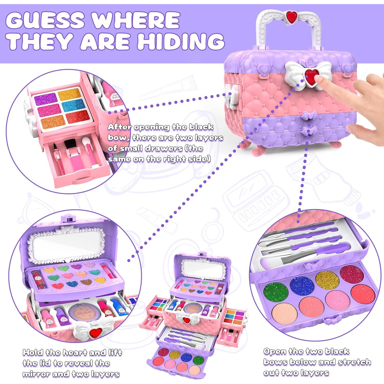 Kit de Maquillaje para Niñas 54 Piezas Dpai Púrpura Claro