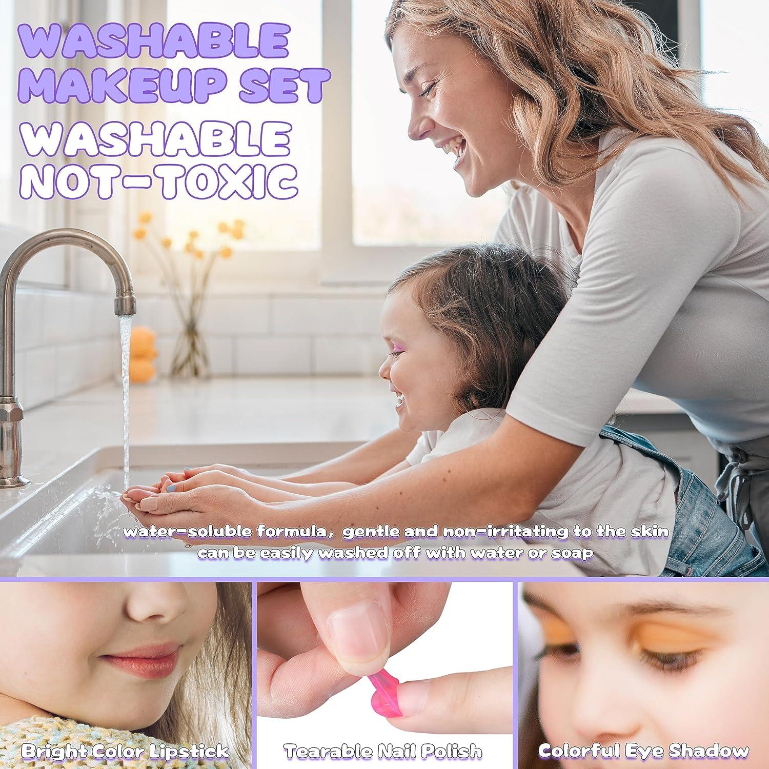 Kit de Maquillaje para Niñas 54 Piezas Dpai Púrpura Claro