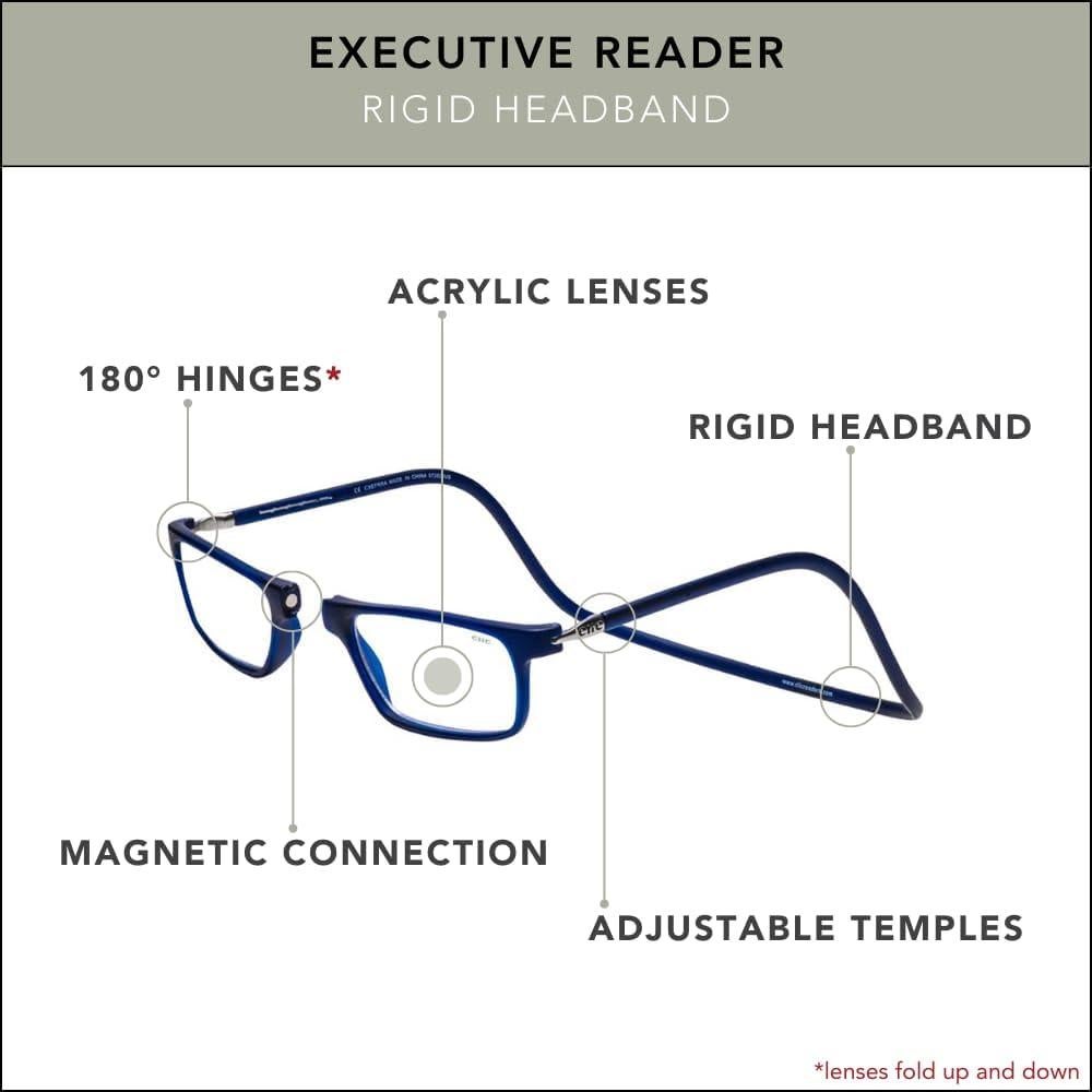 Gafas de lectura CliC Ejecutivas M-XL Azul 1.5x