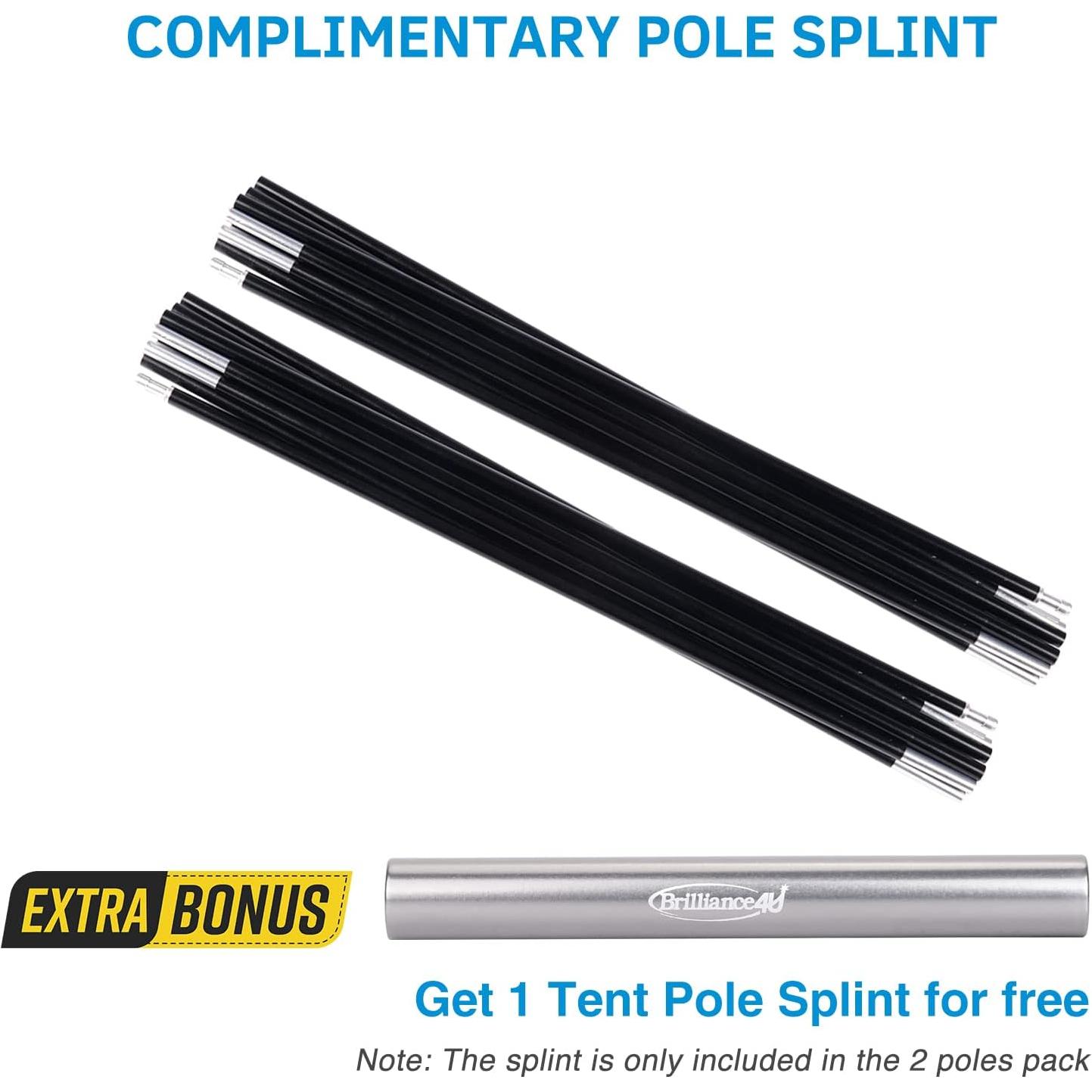 Postes de Tienda BRILLIANCE4U Aluminio 2 Piezas 369.3 cm