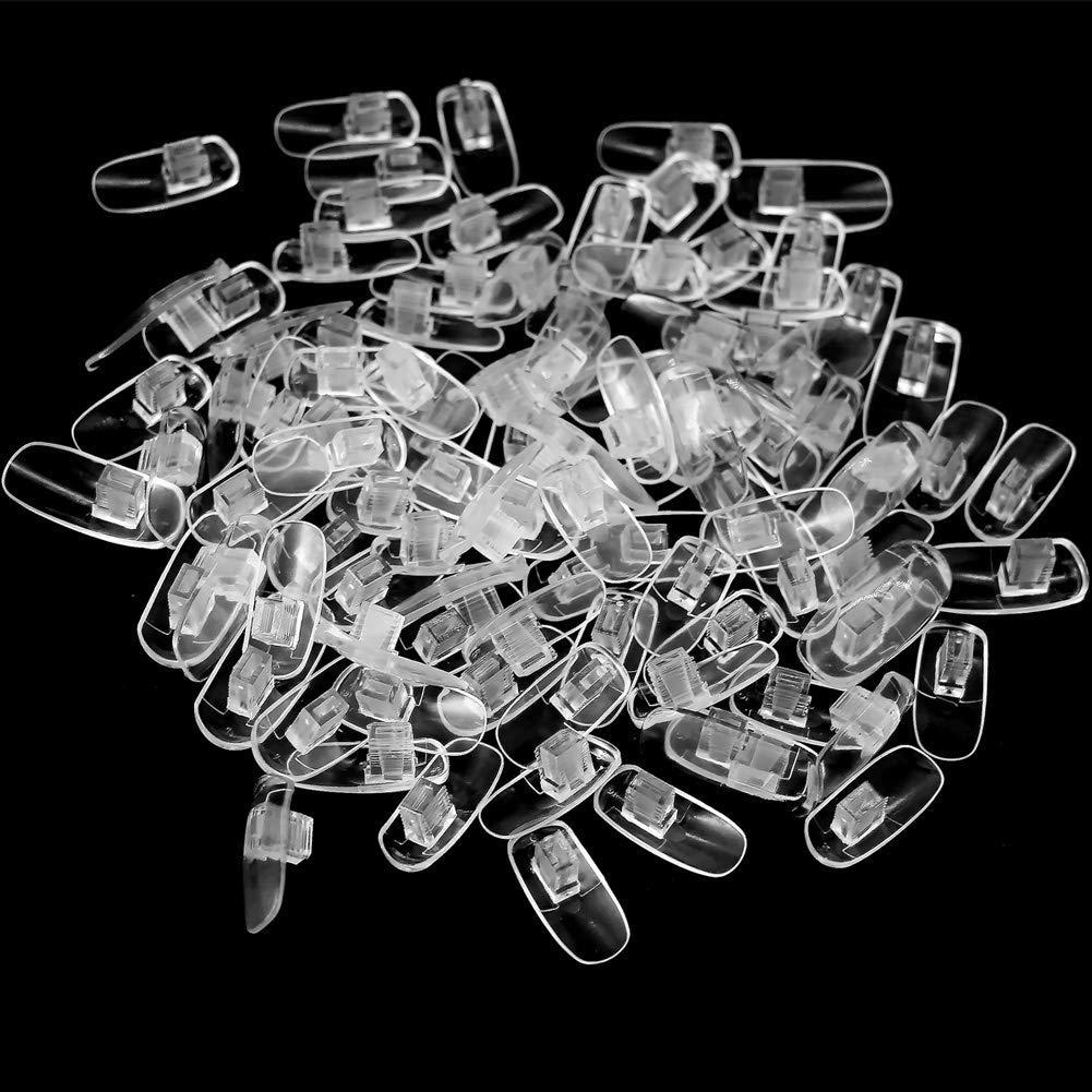 Uñas de Manicura AKOAK 100 Pcs Transparentes Flexibles